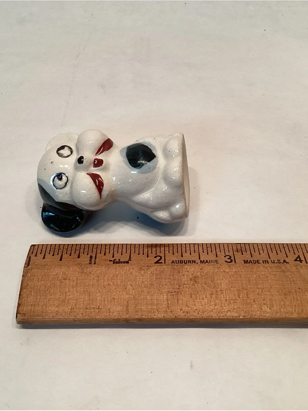 Kitsch Dog Salt & Pepper Japan Vintage Puppy Spotted Eye Roll Expression